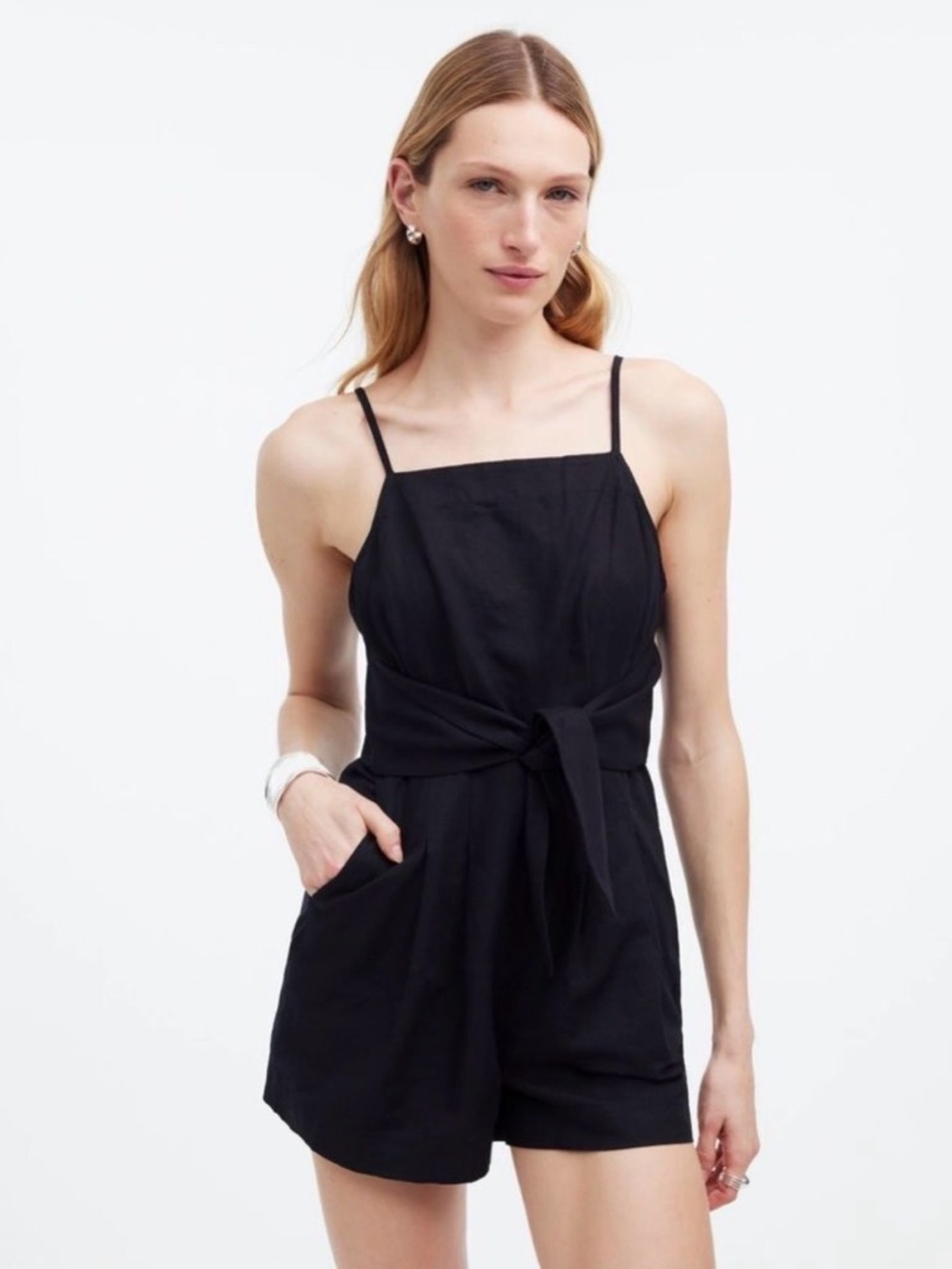 Madewell Black Sleeveless Romper